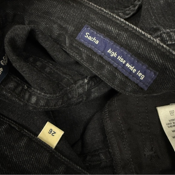 Citizens Of Humanity Sacha High Rise Wide Leg Denim Jeans Baggy Relaxed Raw Hem - Picture 7 of 12